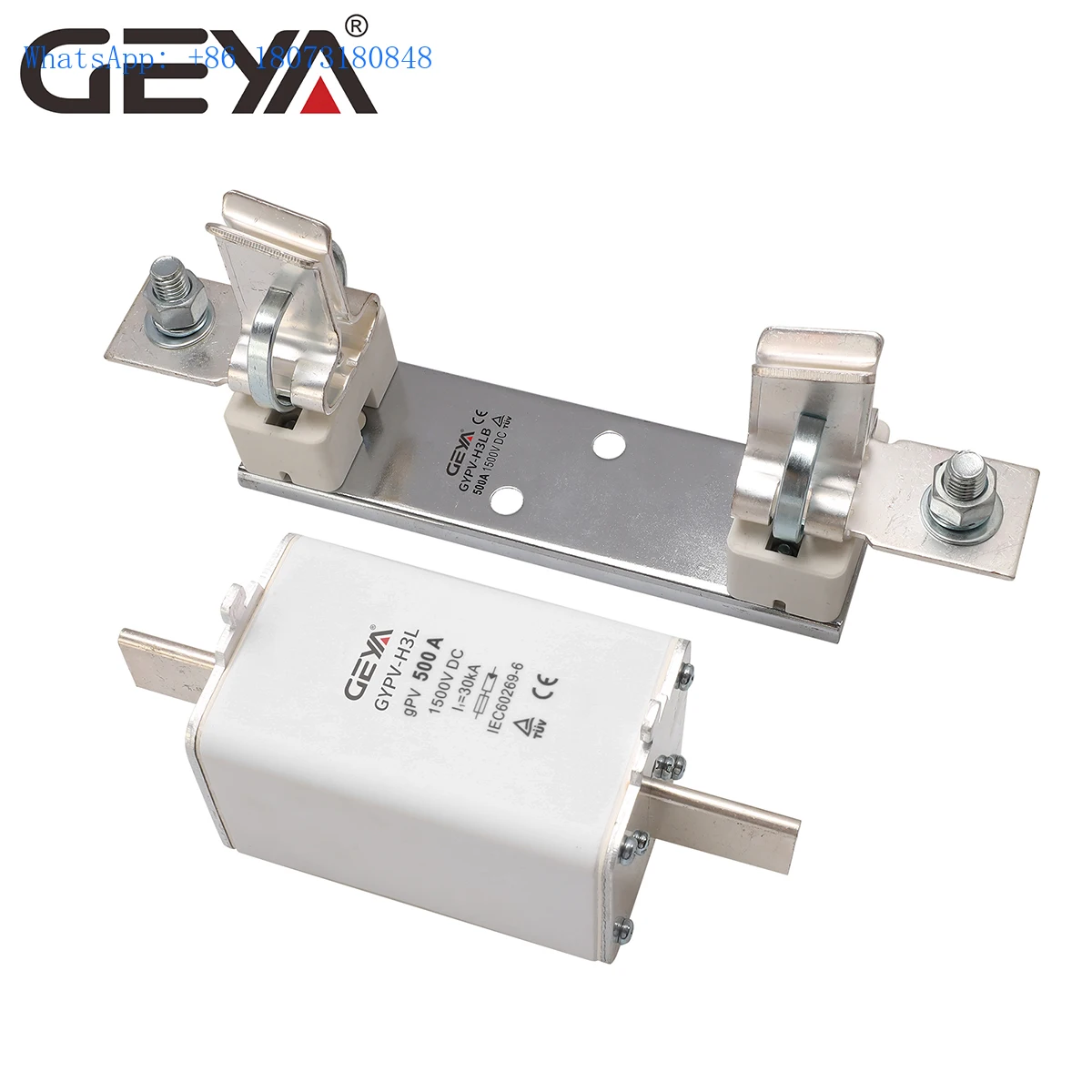 GEYA GYPV-H3L 500A 1500V DC China 125-500A Fuse Link Low Voltage Fuse Automatic Fuse SOLAR Square PV