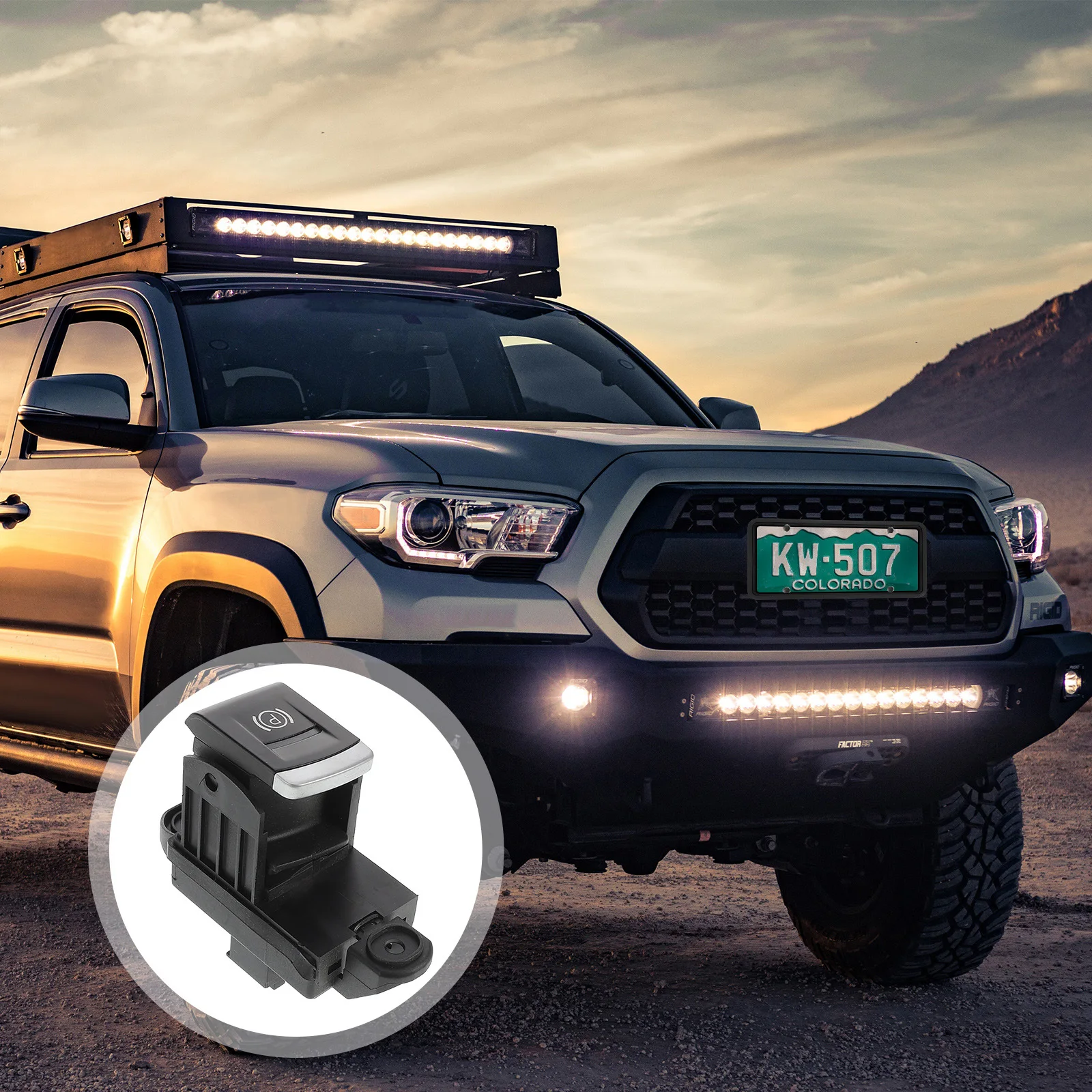 

Electronic Parking Brake Switch Electronic Stability Control Brake Actuator Switch Plastic Small Parking Button