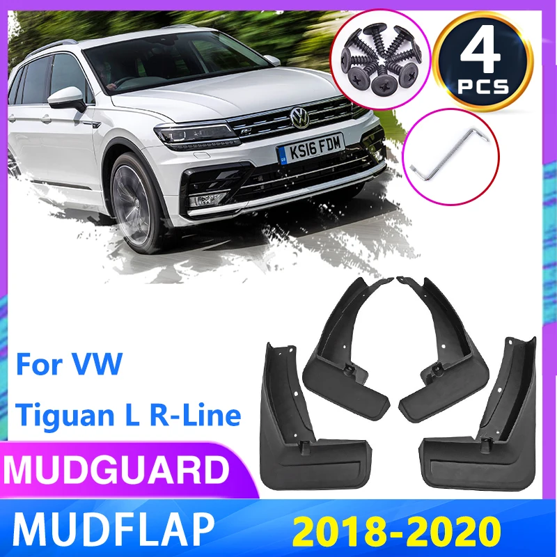 

4x для VW Volkswagen Tiguan L R-Line 2018 2019 2020 передние и задние брызговики защита крыла брызговики автомобильные аксессуары