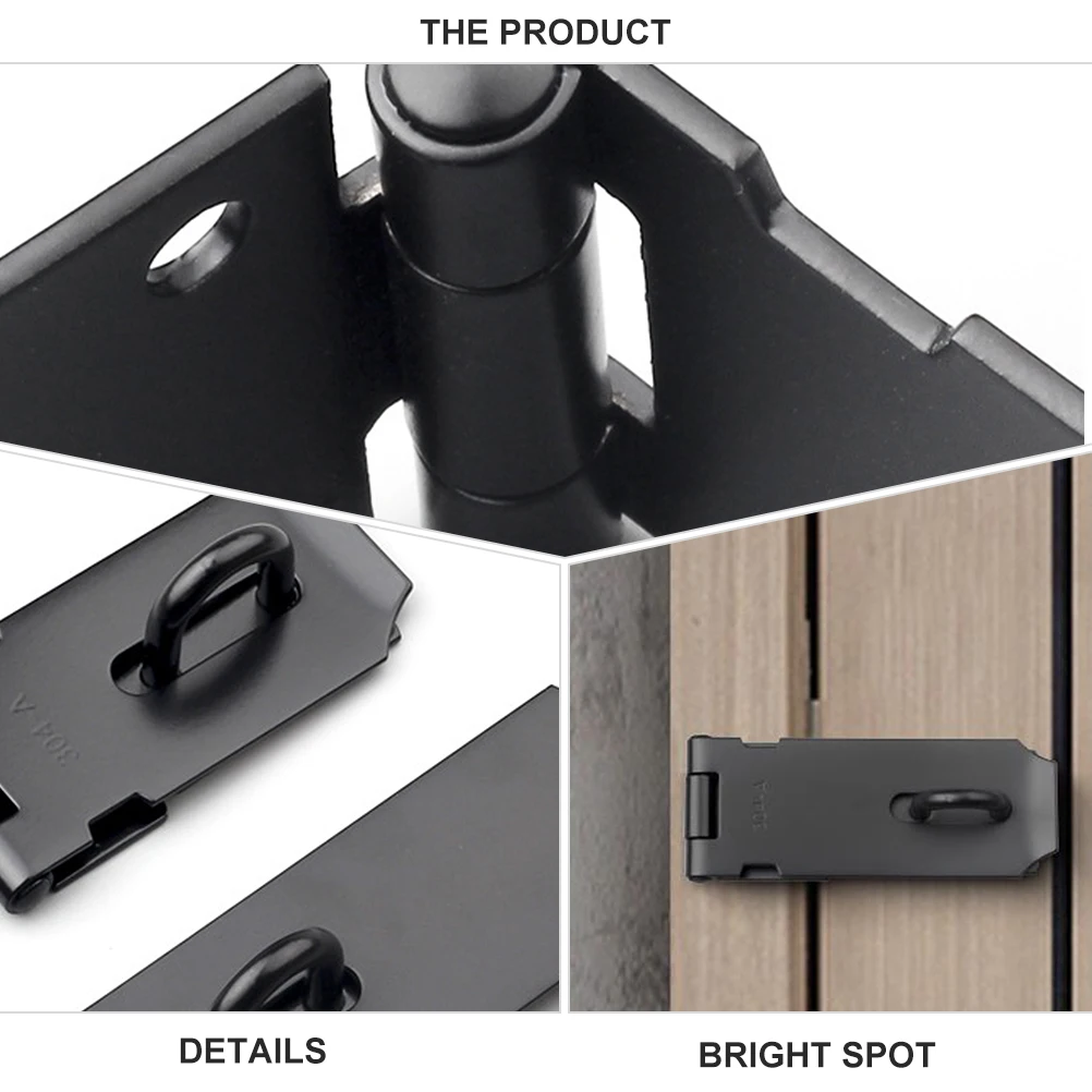 

Stainless Steel 2Pcs Anti-Theft Door Lock Buckles Heavy Duty Safety Clasp Latch Security Hardware