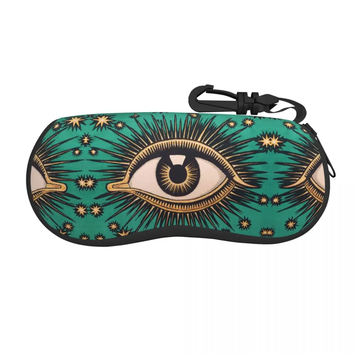 

Custom All Seeing Eye Art Shell Glasses Case Unisex Cool Evil Mystic Eyes Eyeglasses Case Sunglasses Protector Box