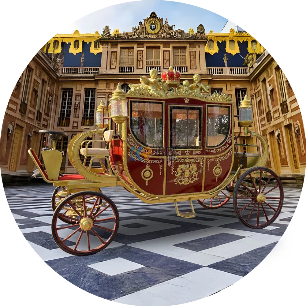 

Customized Sightseeing Carriage Royal Horse Carriage Wedding Horse Drawn Carriage Electric Horse Wagon