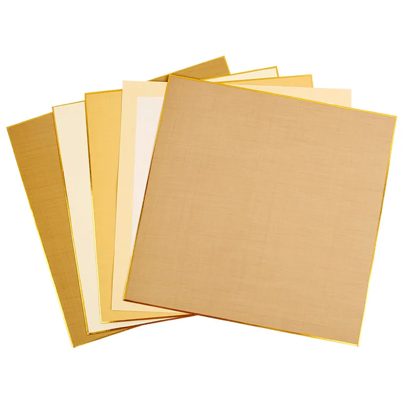 Gold-edged Mulberry Ripe Silk Xuan Paper Card Paper Line Drawing Small Script Antique White Brush Calligraphy Creation Xuan Zhi