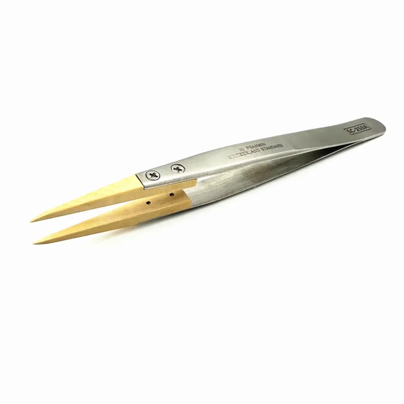 Watch repair tool, boxwood tweezers, precision anti magnetic tweezers, 27 # pointed tweezers, insulated and not damaging parts