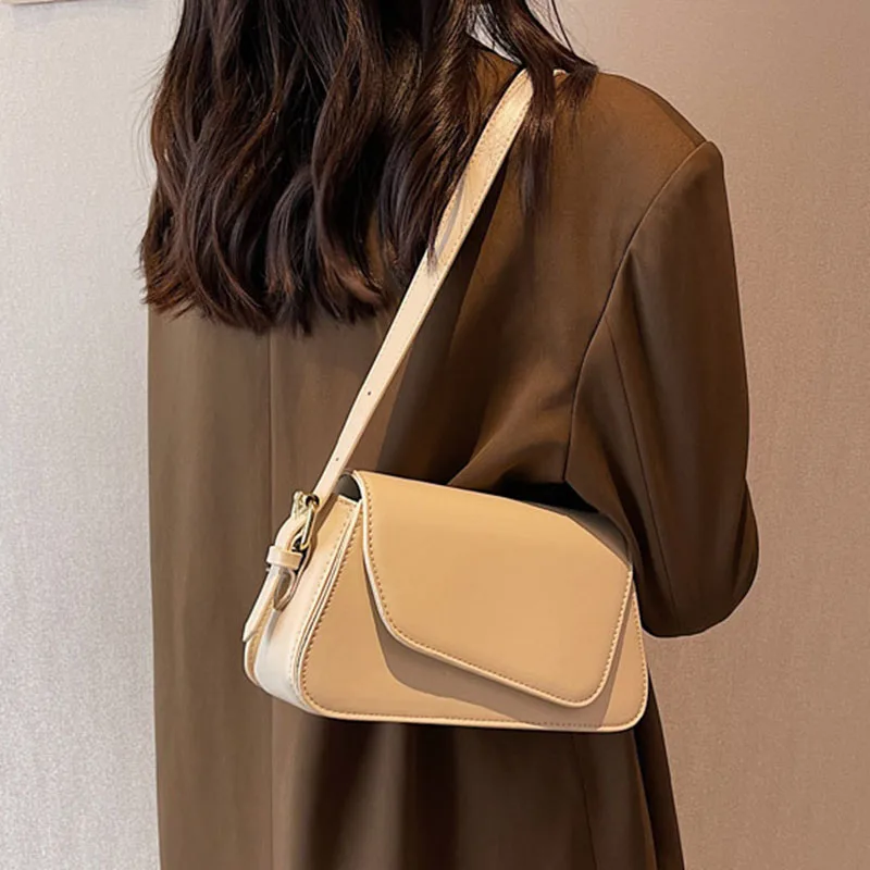 Formeki Shoulder Bag For Women Saddle Bag Solid Concise Ins Fashion Women\'S Bag Luxury Designer Bag