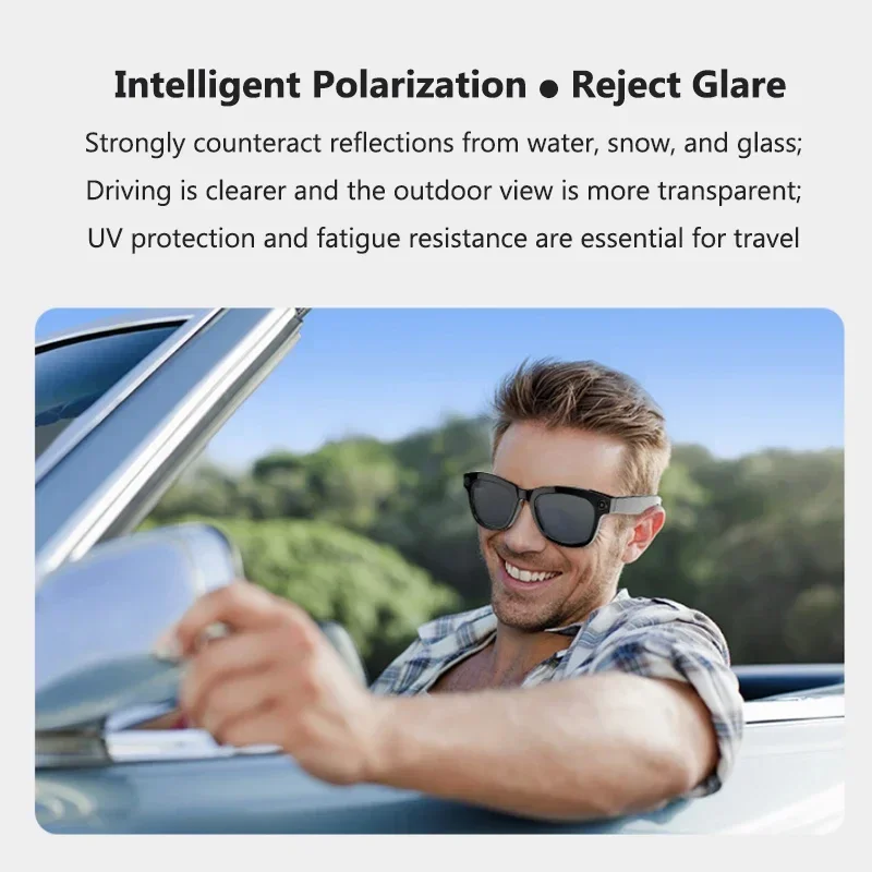Smart Bluetooth Glasses HD 1080P Call Music Remote Control Camera AI Smart Bluetooth Sunglasses Ride Sports Waterproof Camcorder
