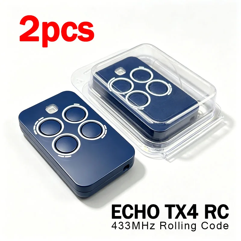 GENIUS ECHO TX4 RC 433 Mando a distancia para puerta eléctrica 433MH Control de puertas / Llavero con control remoto para garaje BRAVO TX4 TE4433H