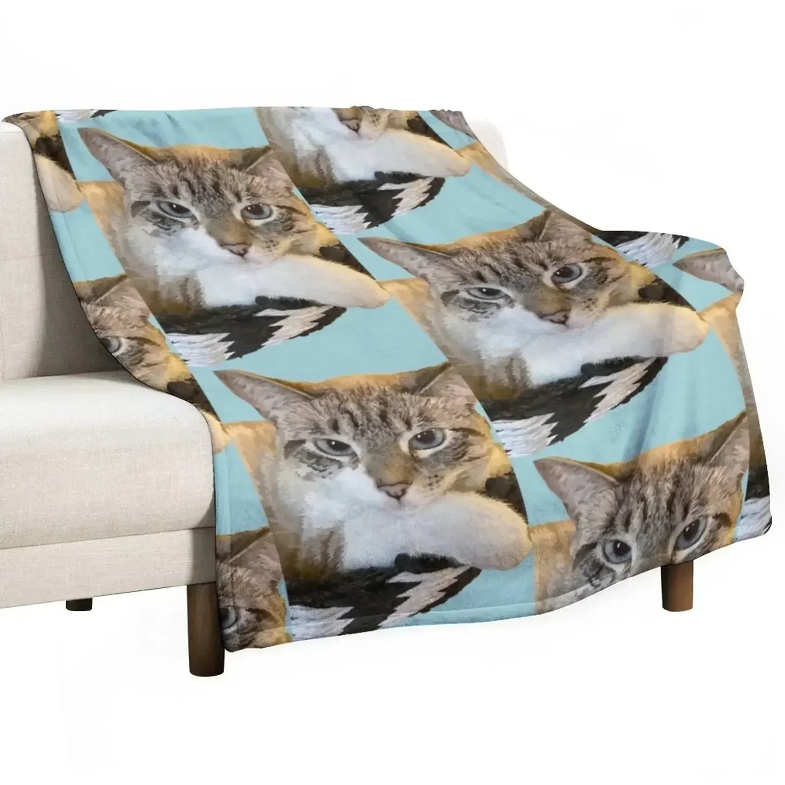 Cat in a Basket Throw Blanket funny gift Sleeping Bag halloween Blankets