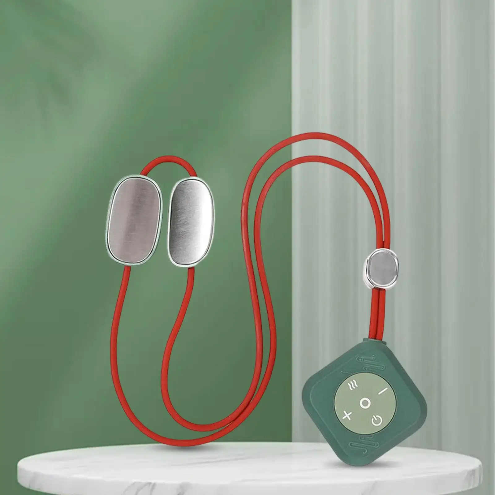 จี้อีเอ็มเอสชาร์จประคบร้อน Alat pijat leher สำหรับผู้ชายที่คอ