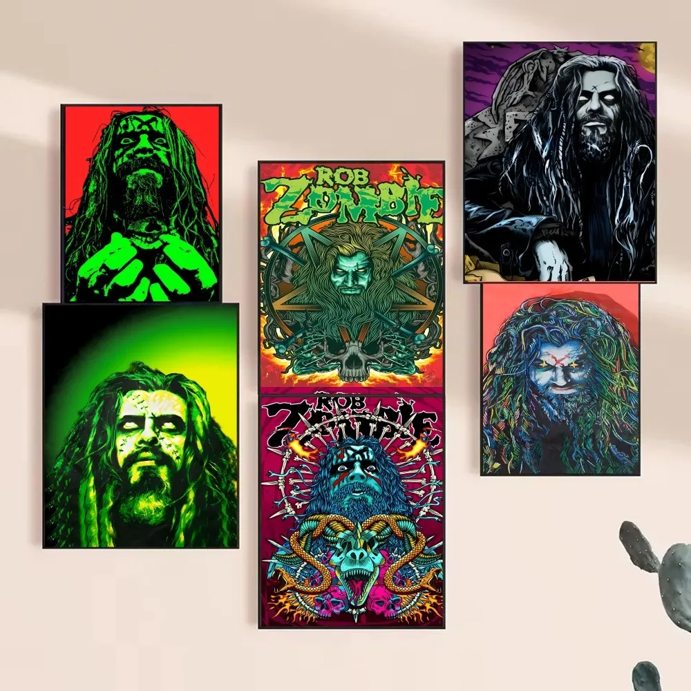 1pc Hot Rock Metal Rock Style Rob Zombie Canvas Ar Poster HD Posters Home Room Bar Cafe Decor Art Wall Painting Picture