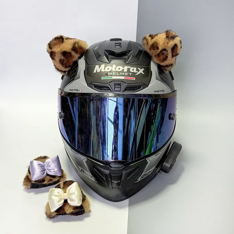 

Snow helmet cover accessories, plush rabbit ears, detachable rabbit ears, motorcycle helmet decoration, women's riding accessori