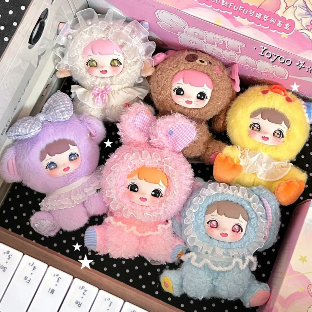 

Onecosmo Yoyoo Soft Fufu Dreamland Series слепая коробка виниловая плюшевая Kawayi изысканная мультяшная кукла Коллекционная игрушка-подвеска подарок для девочки