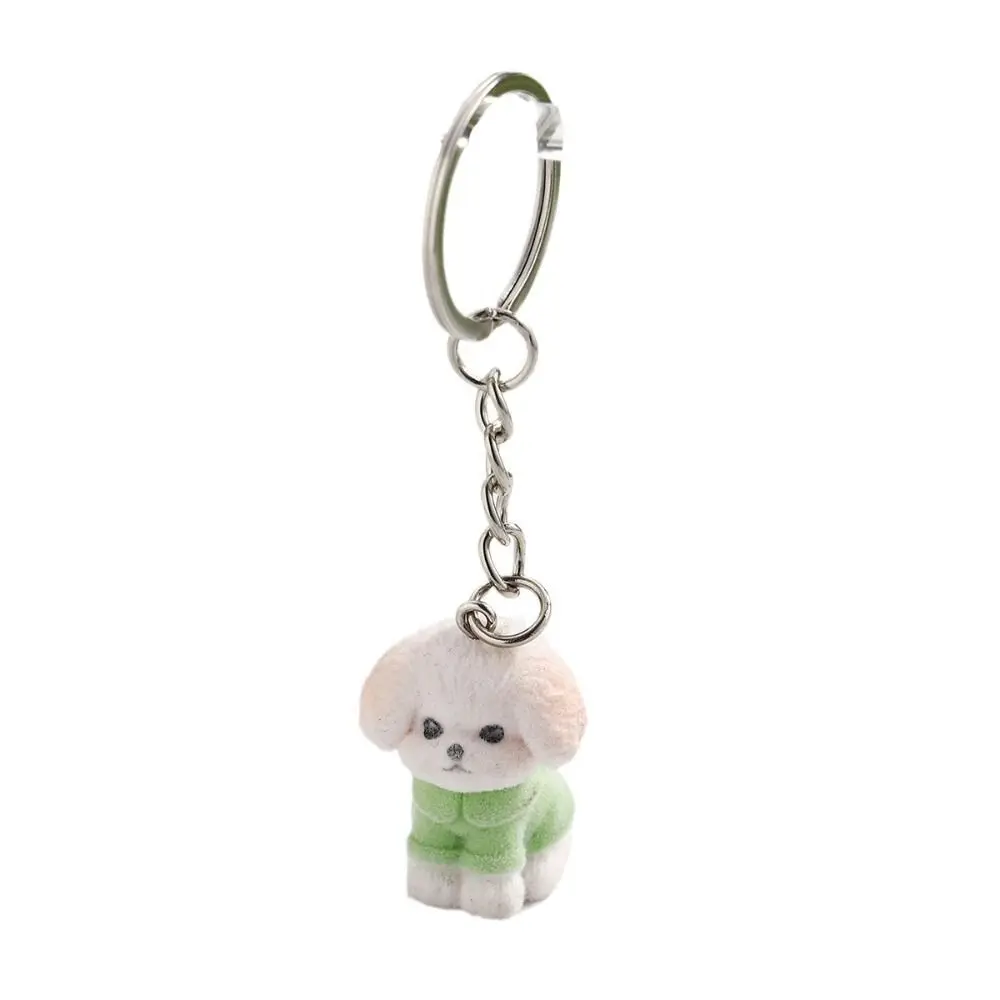 Flocking Cat Keychain 3D Plush Keyring Animal Gift