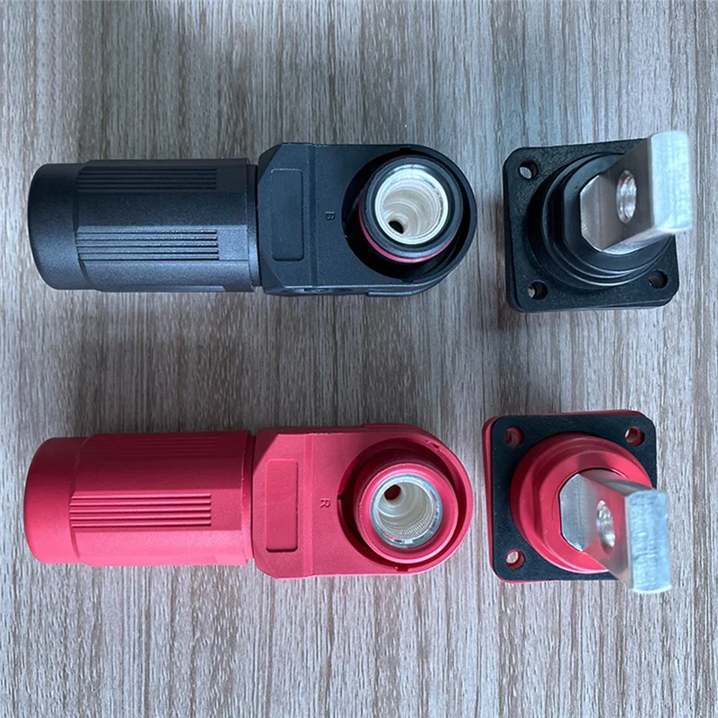 350A Plug Terminal DC 1000V Battery Energy Storage Connector Quick Plug Waterproof IP67 Single Core Elbow Connector(B)