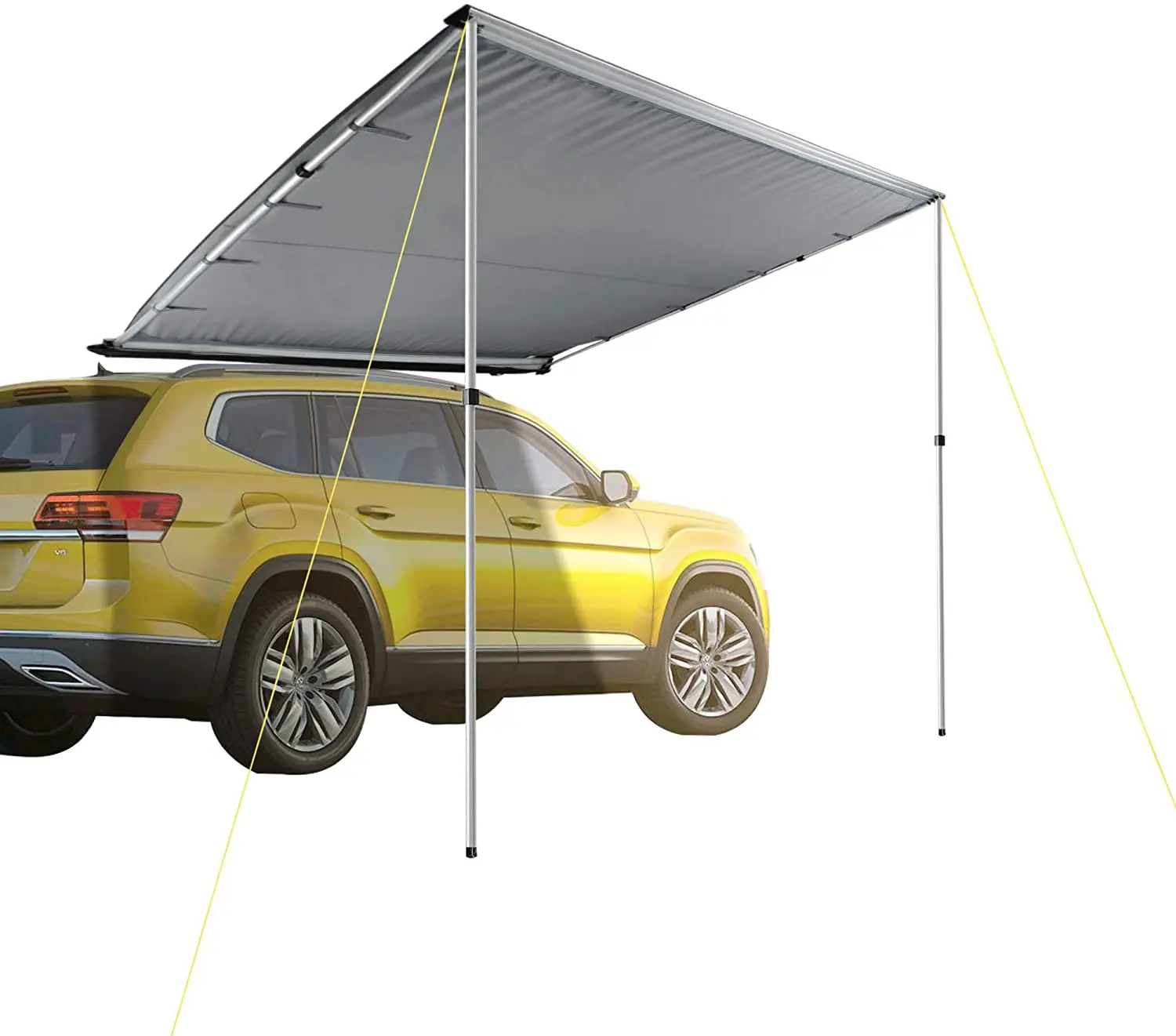 

Outdoor Camping SUV Travel Grey UV50+ Car Side Awning Rooftop Pull Out Tent Shade Shelter PU2000mm Car Side Awning