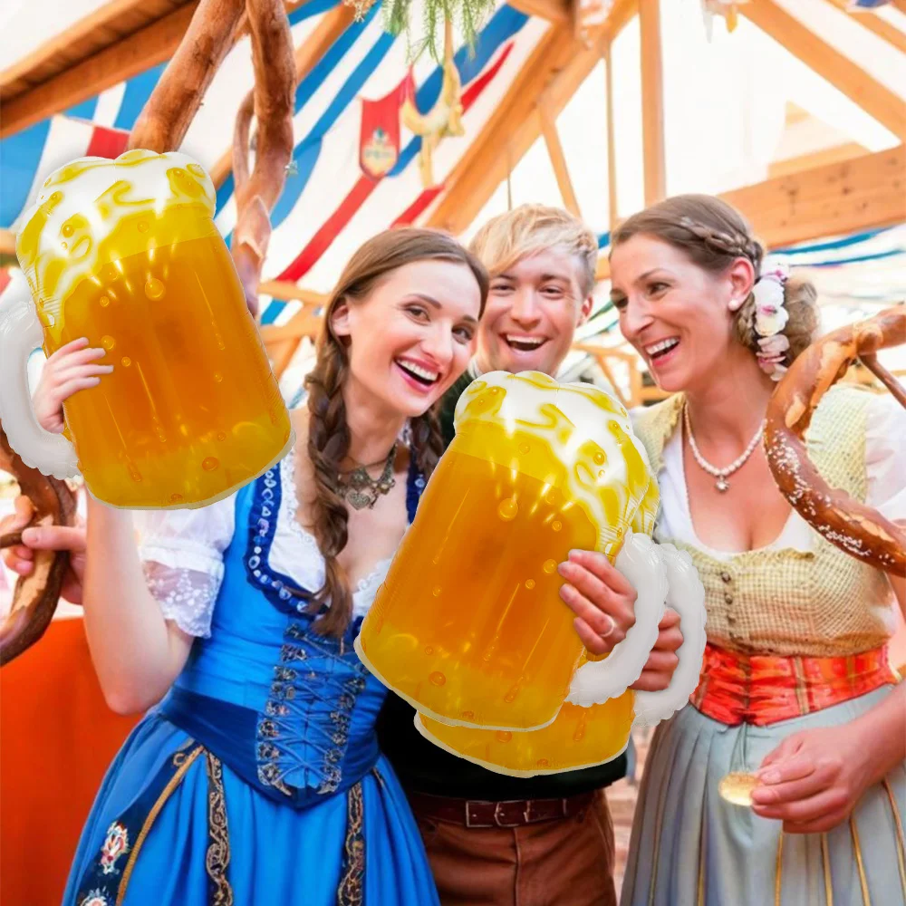 مجموعة كوب البيرة مكونة من 4 قطع، بالونات كوب البيرة، بالونات رقائق كوب البيرة، مناسبة لمهرجان أكتوبر، والحفلات ذات الطابع الشخصي، وبالونات تزيين تجمعات الأصدقاء #4