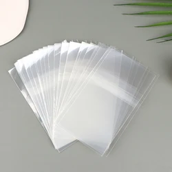 50PCS Reusable Plastic Bags Clear Dust-proof Resealable Protective Outer Sleeves For Cassette Tape Jewelry Packaging Pouch