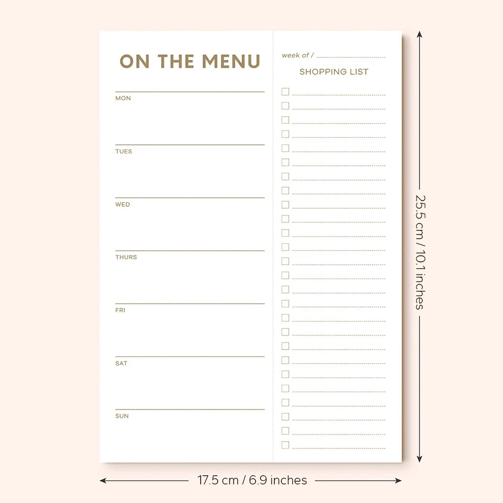 Double Magnets 60 Sheets Meal Planner And Grocery List Magnetic Notepad With Meal Planning Pad With Tear Off Shopping List