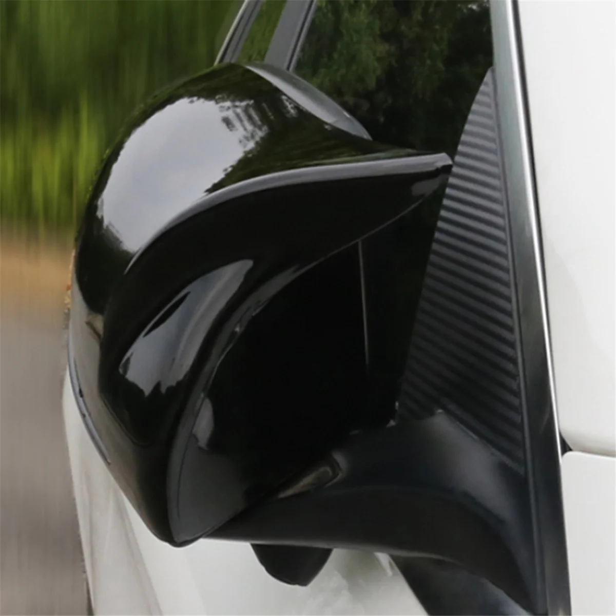 For Mercedes Benz W205 W213 W222 Gloss Black Horned Style Side Rear View Mirror Cover Trim A0998110122 A0998110222