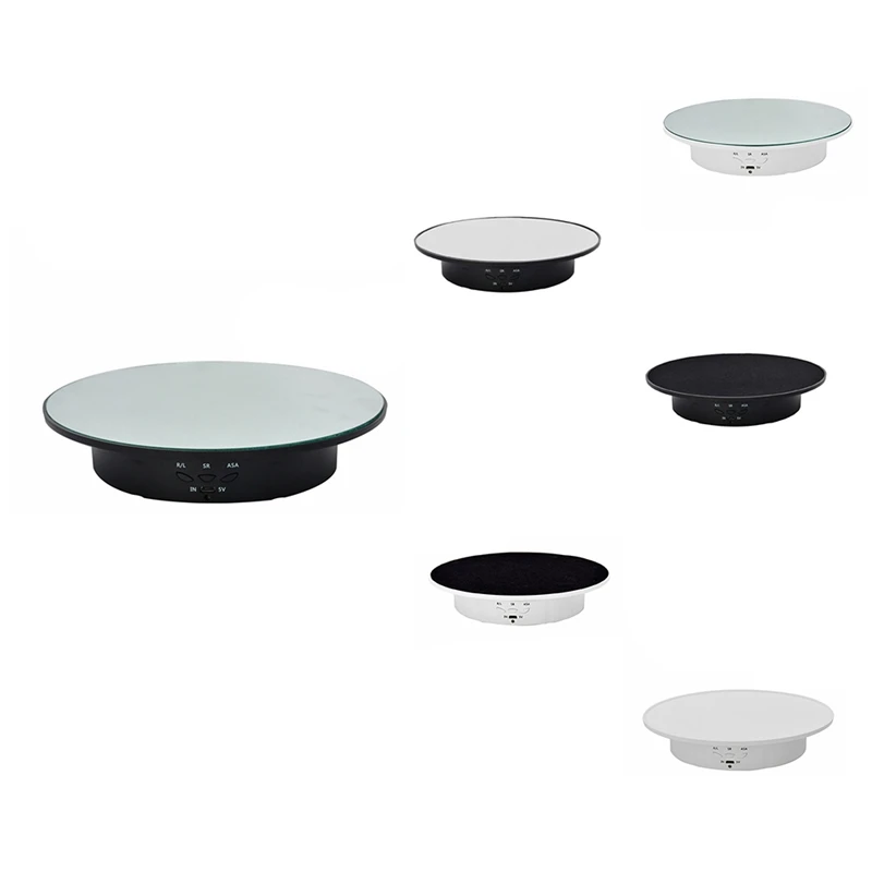 

3 скорости, 20 см, интеллектуальная электрическая вращающаяся подставка для дисплея, поворотный стол, держатель для ювелирных изделий, аккумулятор/питание от USB