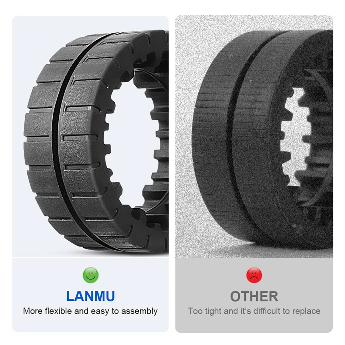 إطارات عجلات بديلة A02V-Non-Slip لـ IRobot Braava Jet M6 (6110) (6012) (6112) (6113) ممسحة روبوت نهائية