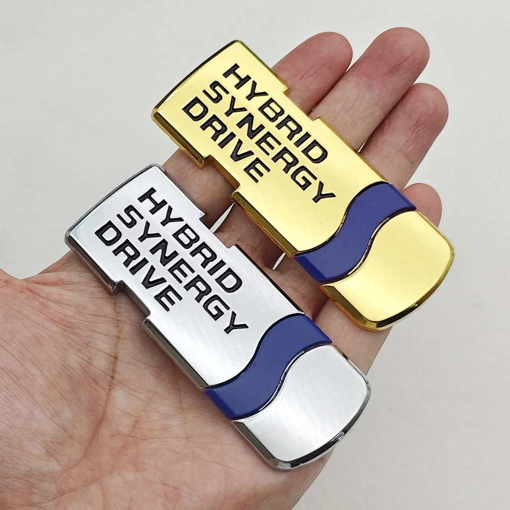 ثلاثية الأبعاد سيارة معدنية شارة الهجين التزامن محرك شعار شعار الجذع الحاجز ملصق لتويوتا كورولا بريوس كامري Rav4 أوريس اكسسوارات