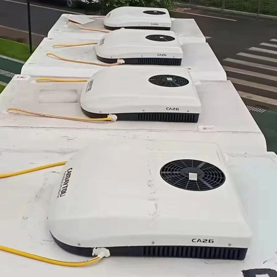 Electric 12V/24V/48V RV Car Rooftop Parking Cooler Auto AC System Roof Air Conditioner For Trucks Air Conditioning