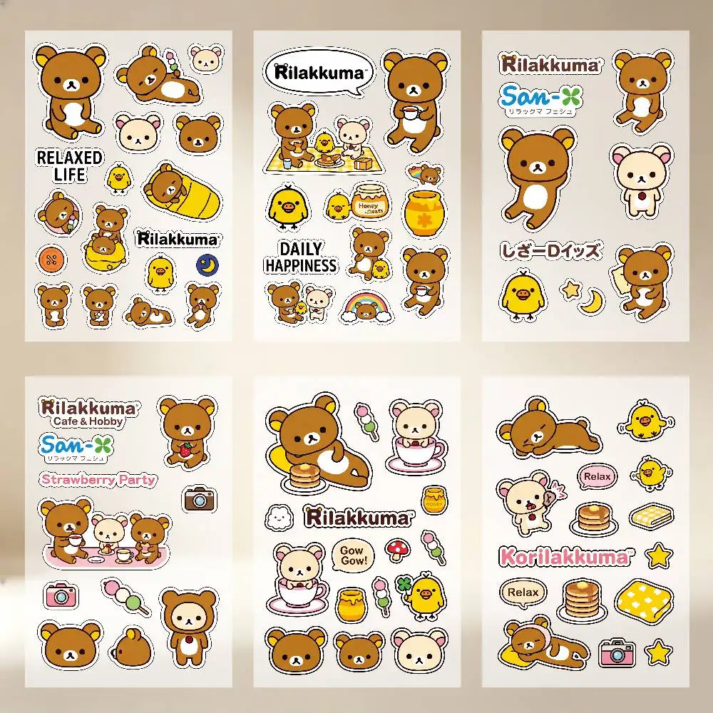 Cute Cartoon Anime R-Rilakkuma Stickers Auto Body Bumper Windows Motorcycle Laptop Walls Vinyl Decal Car Tuning Accessories