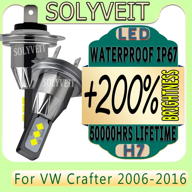 

Plug and Play Instant On 50,000 Hour Life LED Headlight For VW Crafter 2006 2007 2008 2009 2010 2011 2012 2013 2014 2015 2016