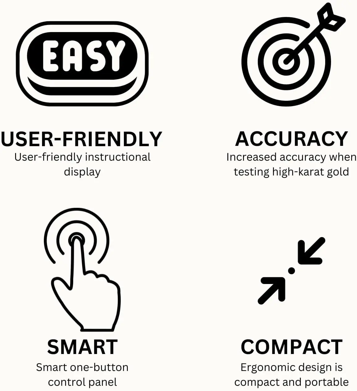 Analyzer Gold Tester | Accurate Compact Portable Electronic High Karat Gold & Platinum Tester | Precision Jewelry