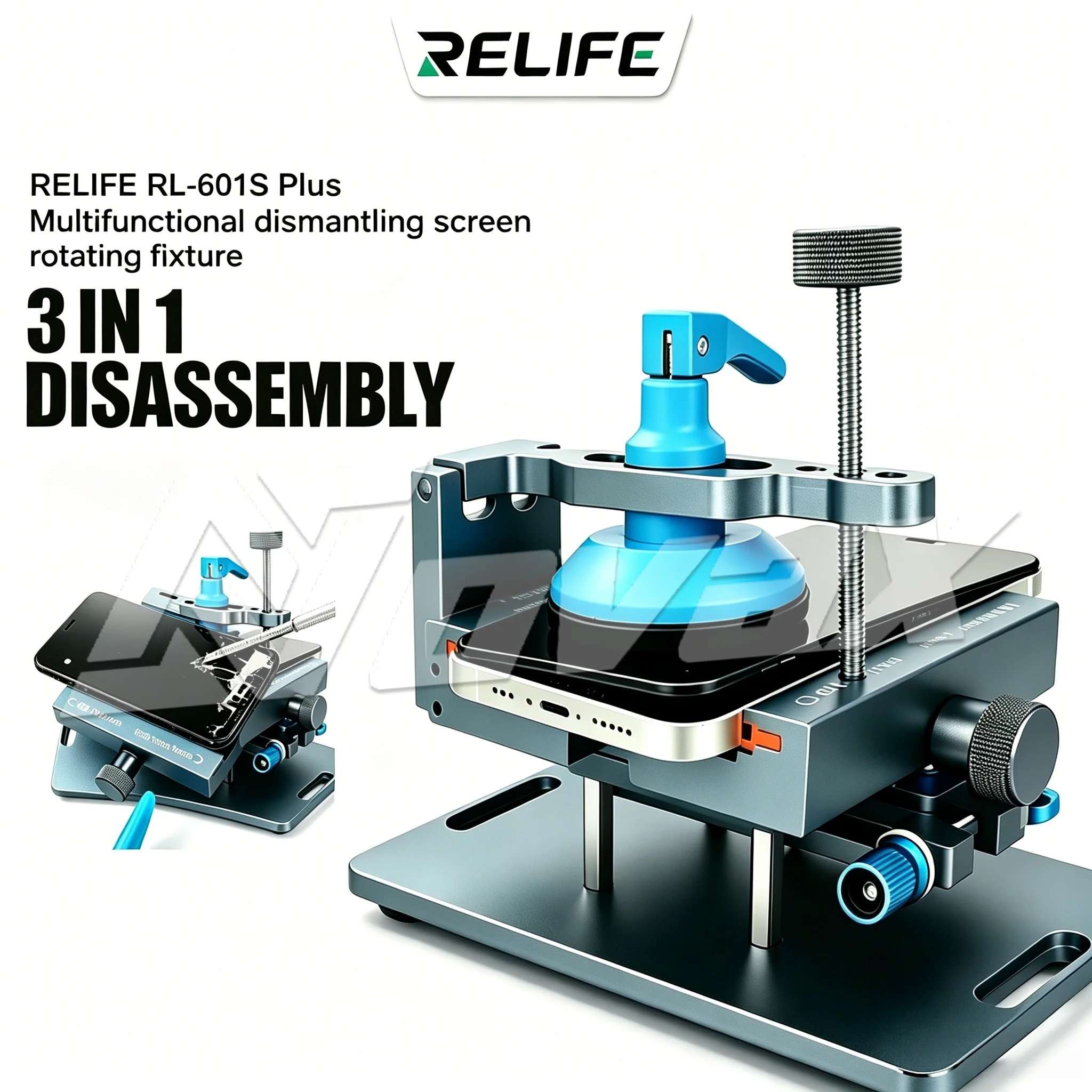 relife-rl-601s-plus-universal-360-°-fixed-rotating-fixture-used-for-rear-glass-removal-3-in-1-phone-screen-repair