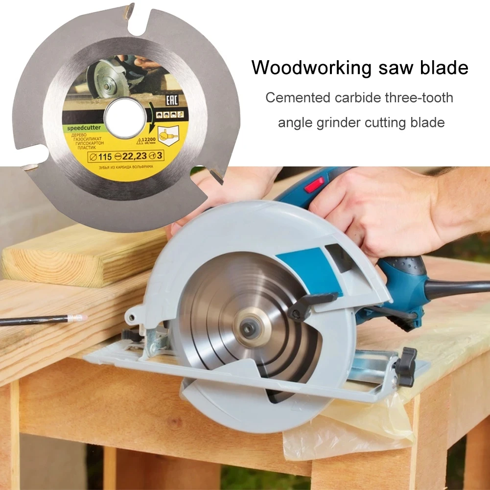 3T Woodworking Wood Carving Disc Milling Cutter Wood Cutting Speed Cutter Carving Shaping Disc For 115*22mm Angle Grinder Tool