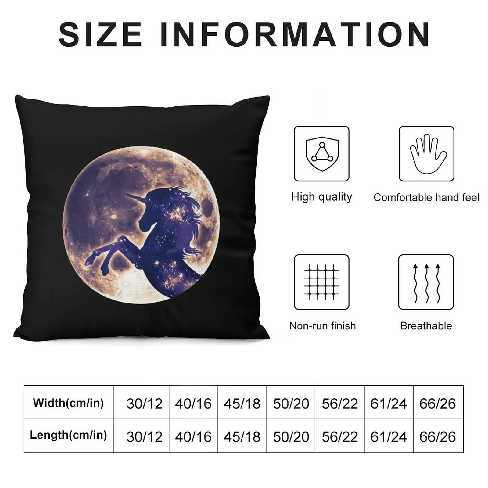 Unicorn, moon, full moon, fantasy, magic, magical, horse Throw Pillow anime girl Sitting Cushion Decorative Cushion pillow