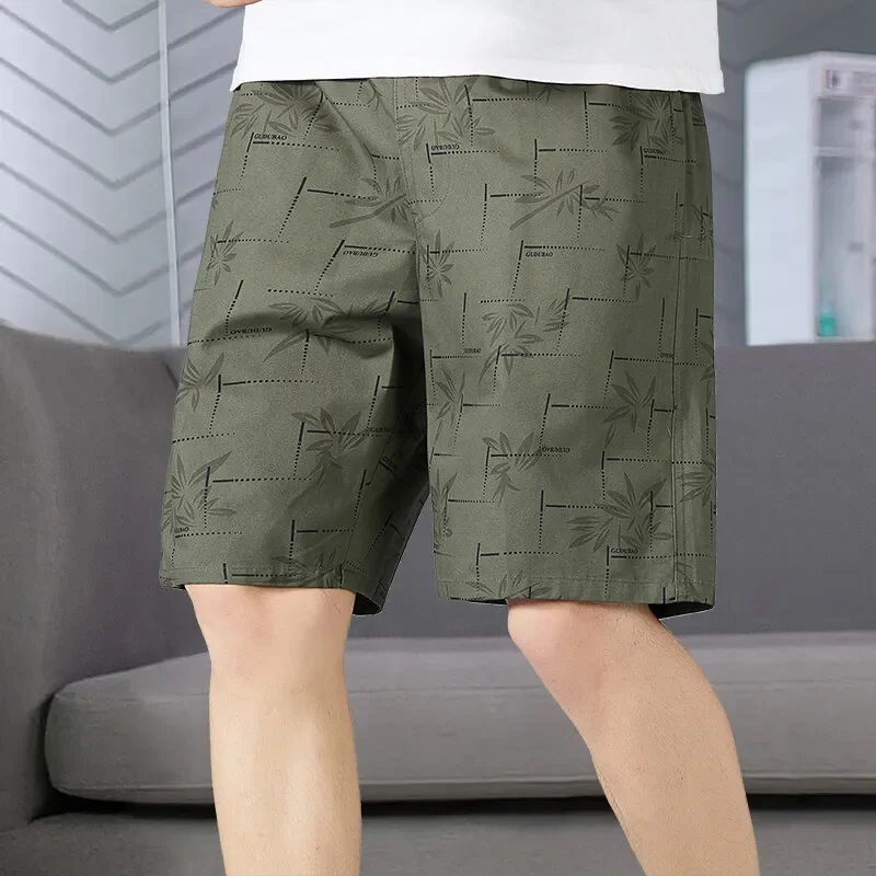 LIBIELIY Oversized Men's Light Weight Casual Shorts Summer Beach Shorts Baggy Elastic Waist Drawstring Golf Shorts Joggers