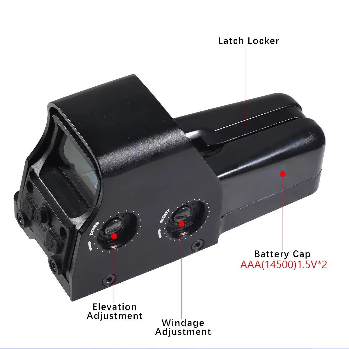 E*t*ch 553 레드 그린 도트 홀로그램 시력 사냥 반사 도트 빠른 분해 시력 전술 소총 Airsoft Scope Collimator