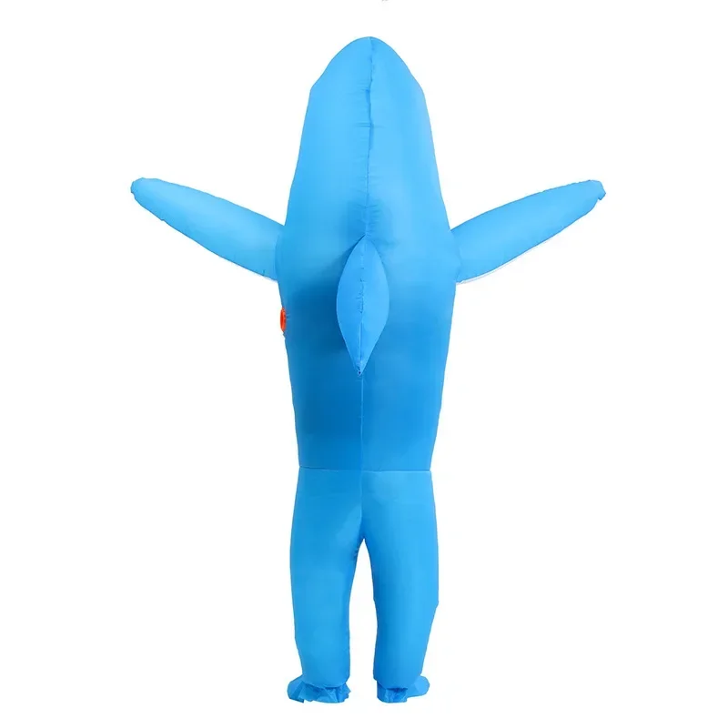 Inflatable Shark Suit Party Prop Adults Blow Up Adult Shark Fancy Dress Costume Inflatable Toys Carry Ride On Animal Outfit