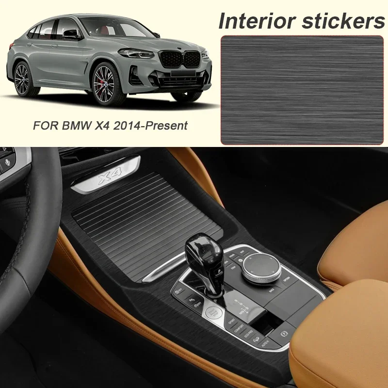 Car Carbon Interior Sticker Lifting Window Panel Decal Gear Inner Door Protective Film Accessory For BMW X4 2014Present LHD