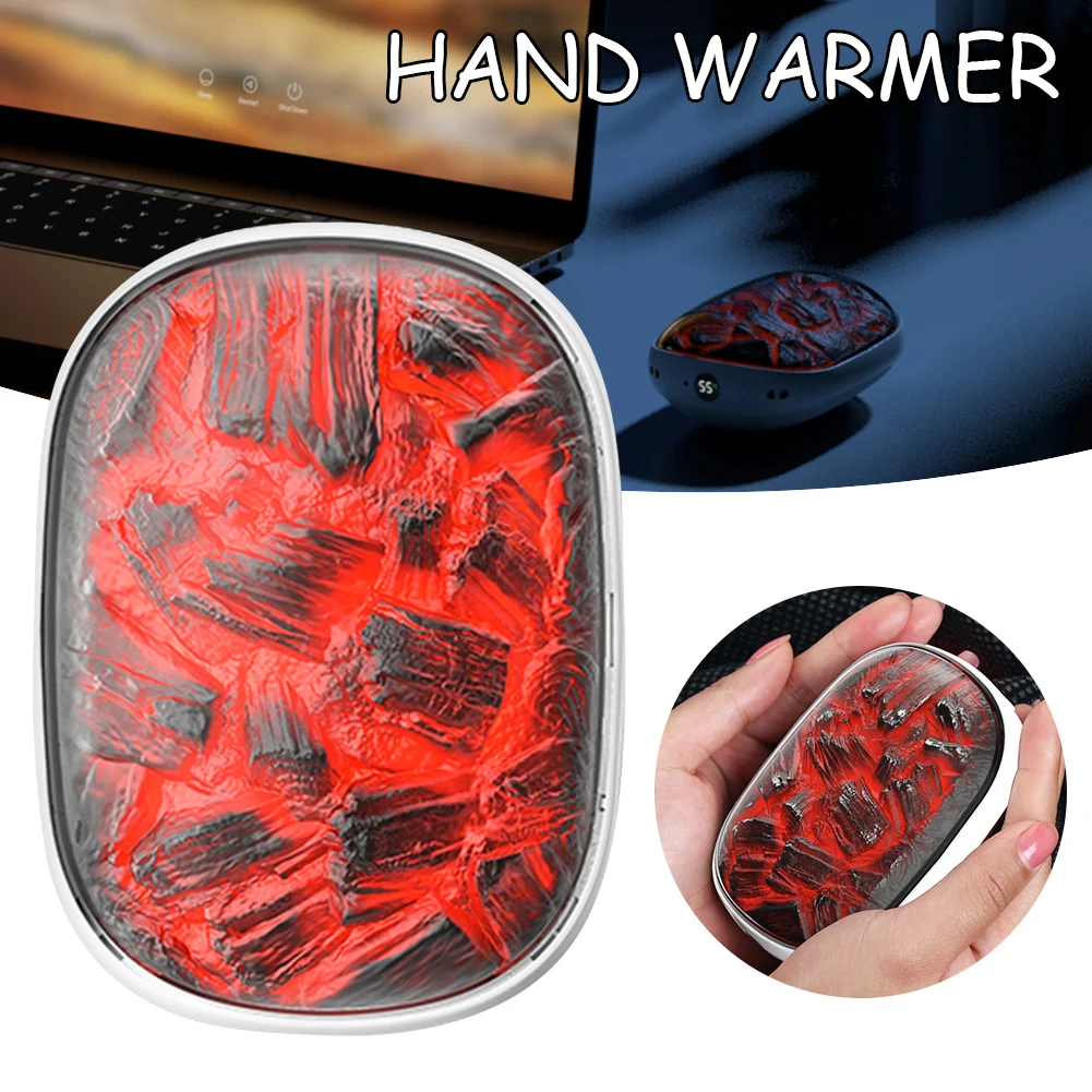 2-in-1 Power Banks Hand Warmer With Carbon Fire Lights Fast Heating Hand Keep Warm Device For Women Men Kids