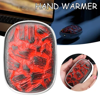 2-in-1 power bank hand warmer carbon fire with lights fast heating hand warmer device for women men kids