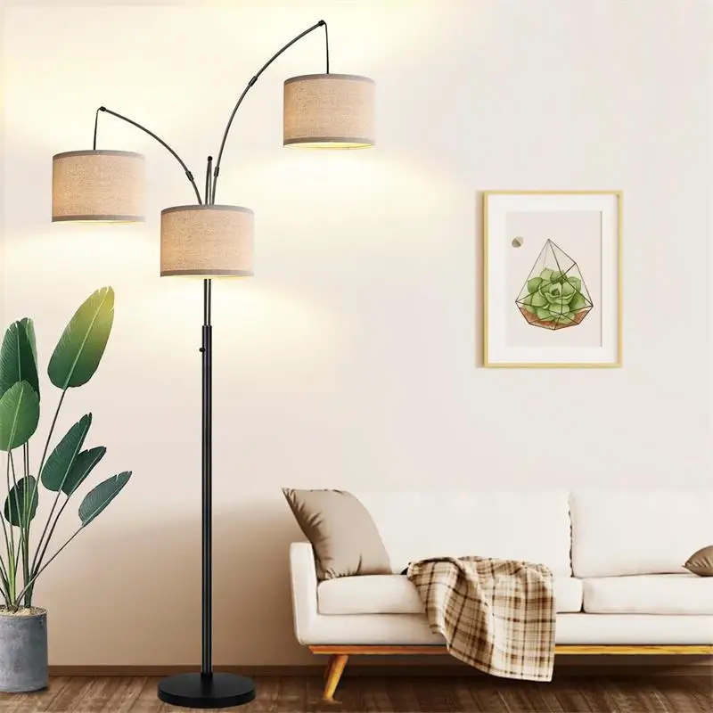 

Modern Minimalist LED Floor Lamp Living Room Sofa Fishing 3-head Adjustable Vertical Bedroom Floor Lamp Home Decor Light Fixture