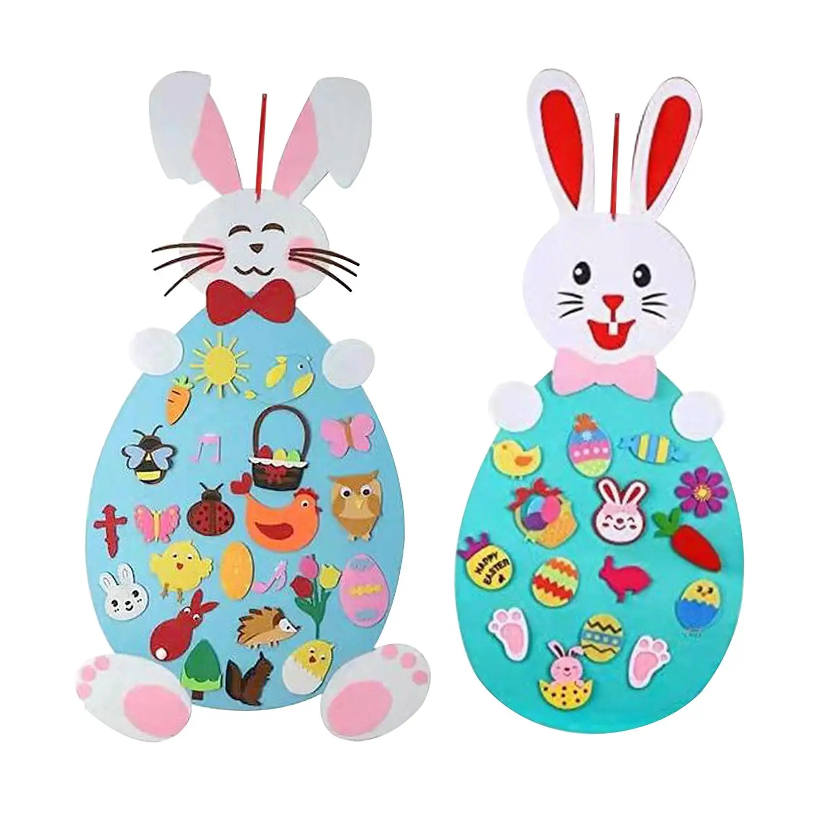 Cartoon DIY Felt Bunny Pendants Easter Easter Gnomes Ornaments DIY toys for Kids Home Xmas Gift Chirldren Decoration cute rabbit