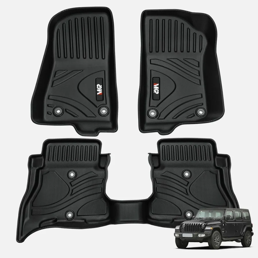 

3PCS NonSlip Durable TPE Car Floor Mat Compatible with Jeep Wrangler JL 4xe Not for 2 Door and JL Unlimited Models 20212024