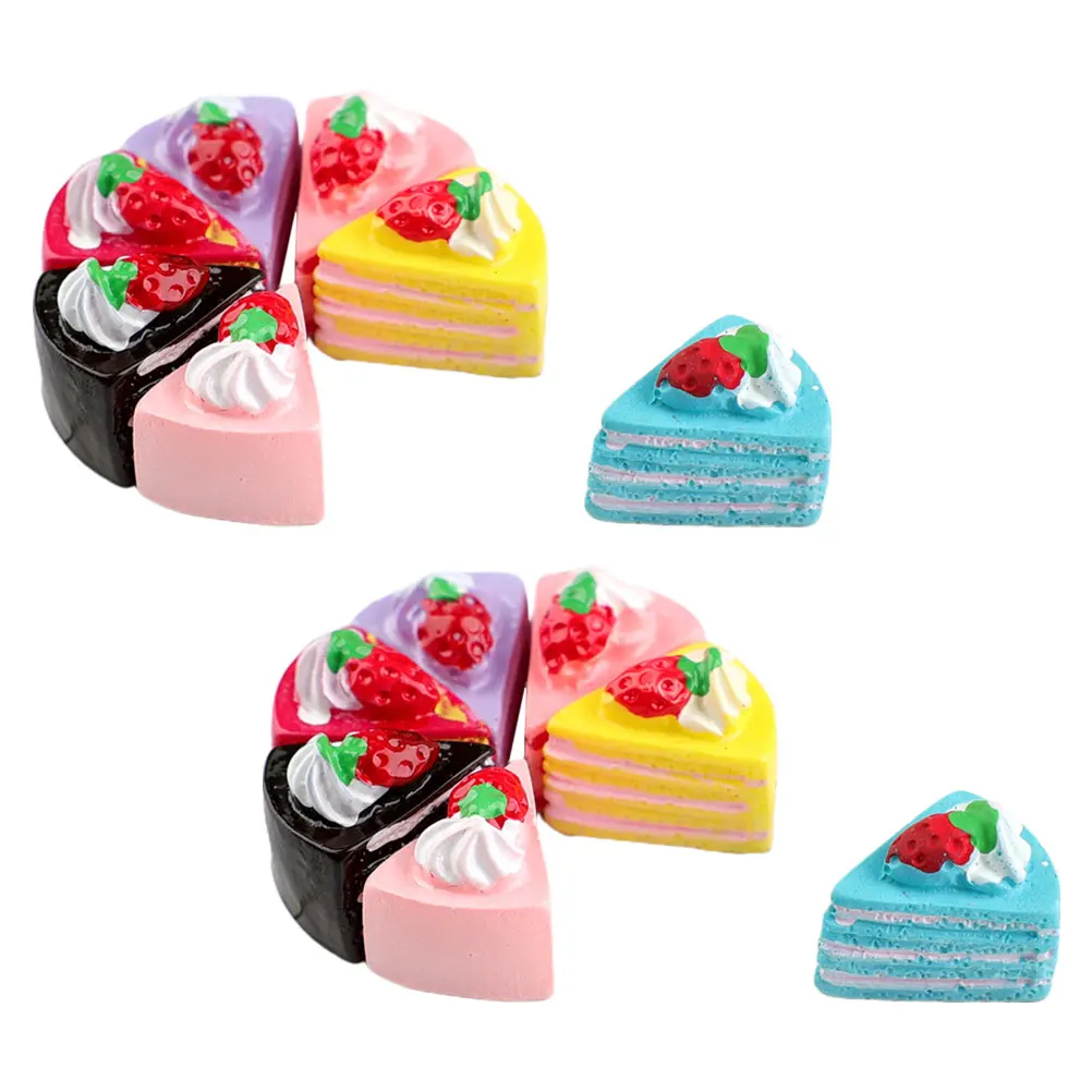 12 Stuks Miniatuur Taart Selectie Decoratieve Pretend Food Mini Dessert Set Mini Keuken Scène Ornament Miniatuur Dessert Cake
