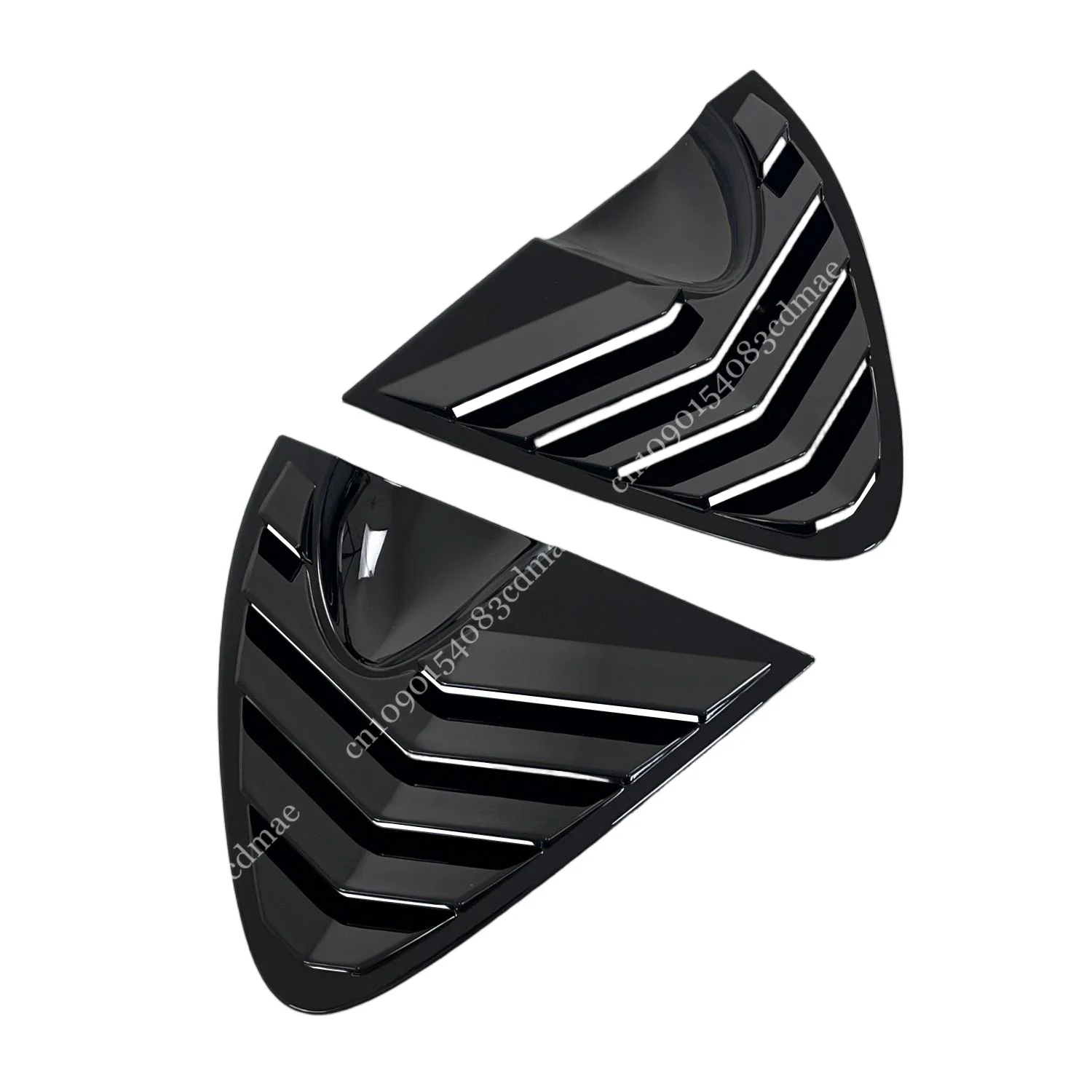 Glänzend Schwarze Hintere Seitendreieck-Fensterabdeckung für SEAT Leon MK2 1P TDI TSI TFSI LPG FR Cupra R 2005-2012 Auto-Styling 2 Stück – Detail 4
