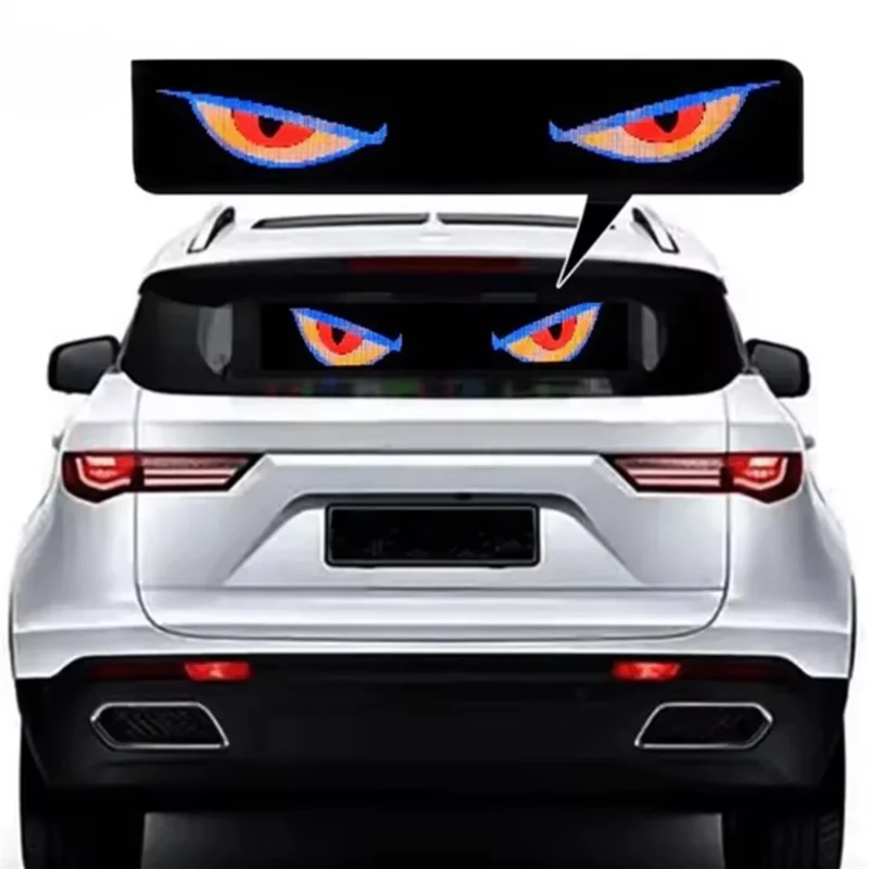 

Светодиодные глаза для лобового стекла, анимированные светящиеся автомобильные глаза, гибкий светодиодный дисплей, программируемые гибкие светодиодные знаки, светодиодный экран для автомобиля