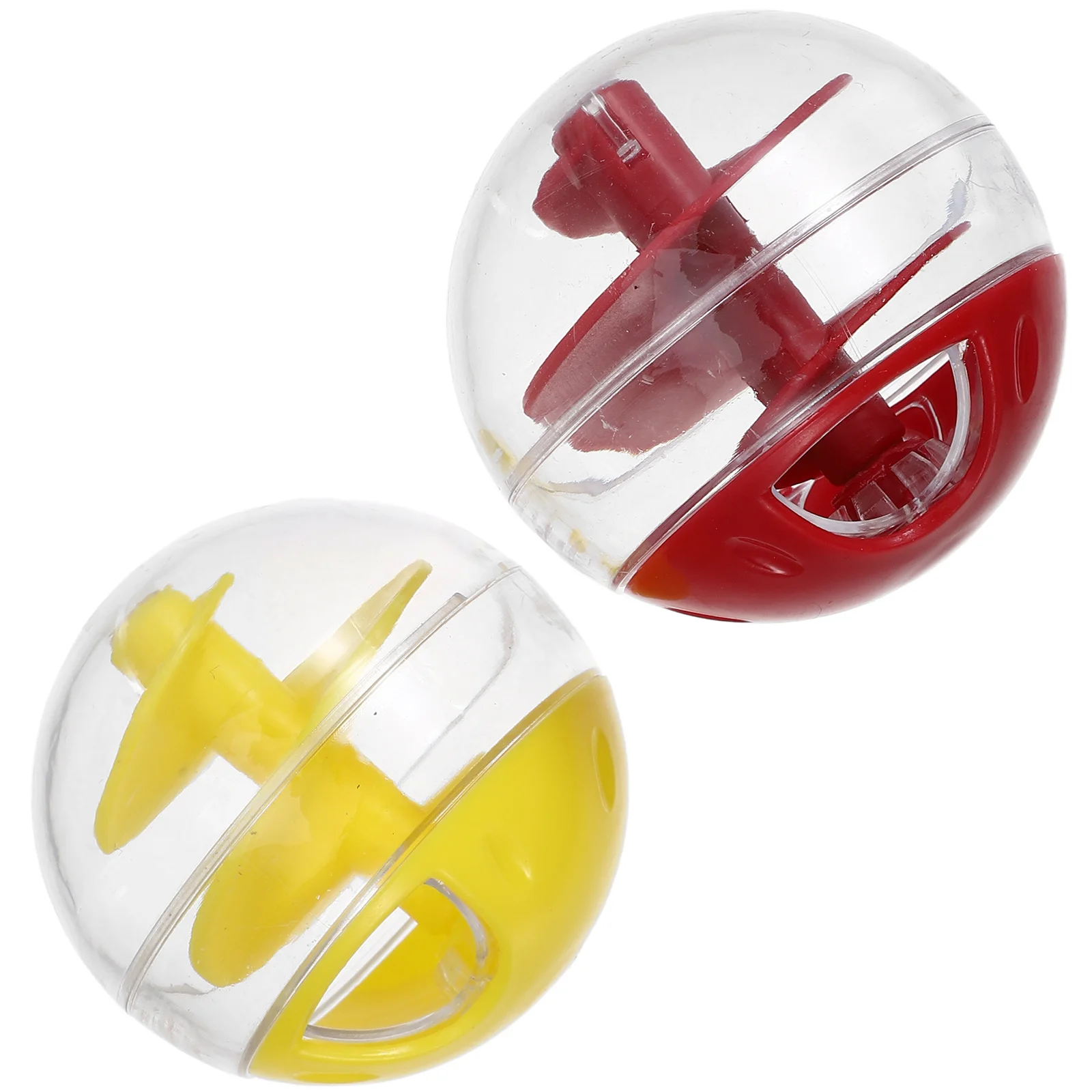 

2Pcs Cat Puzzle Treat Dispenser Interactive Ball Feeder Slow Feeding Puzzle for Indoor Cat Enrichment Iq Training Snack