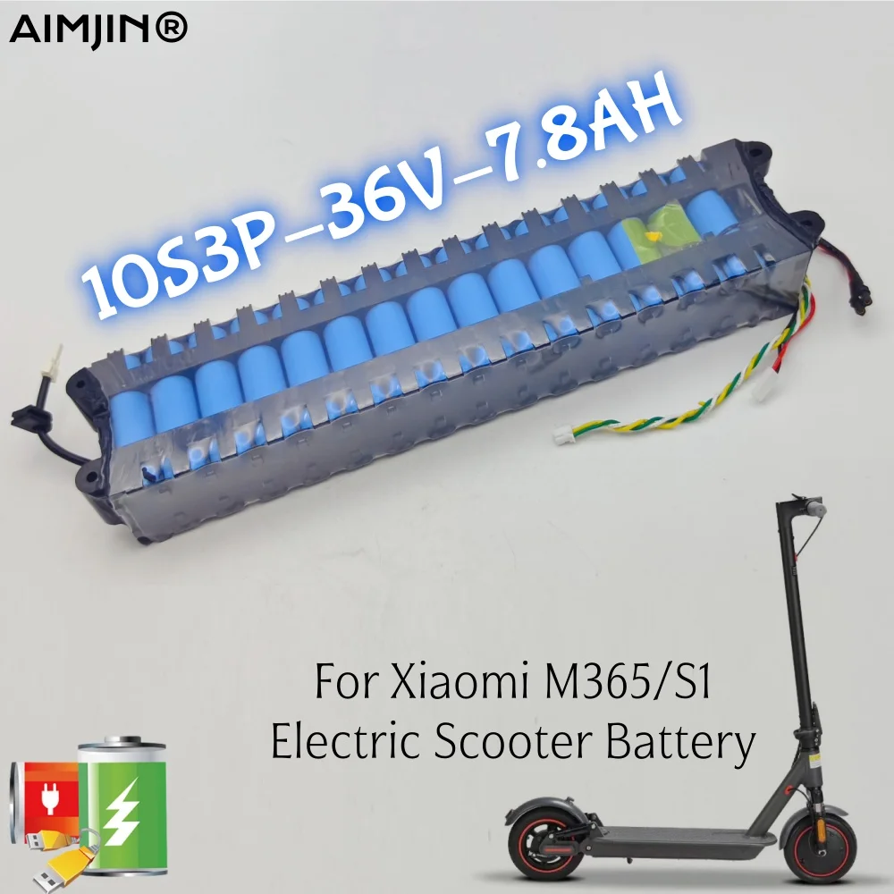 36V 7800mAh Li-Ion Akku 10S3P NE1003-H Zellenkommunikationsschnittstelle, für Xiaomi M365 Elektroroller M365/S1 Akku