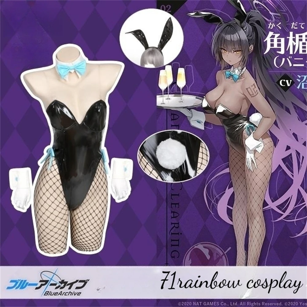 

Game Blue Archive Kakudade Karinn Buny Girl Cosplay Costume Woman Sexy Jumpsuits Cosplay