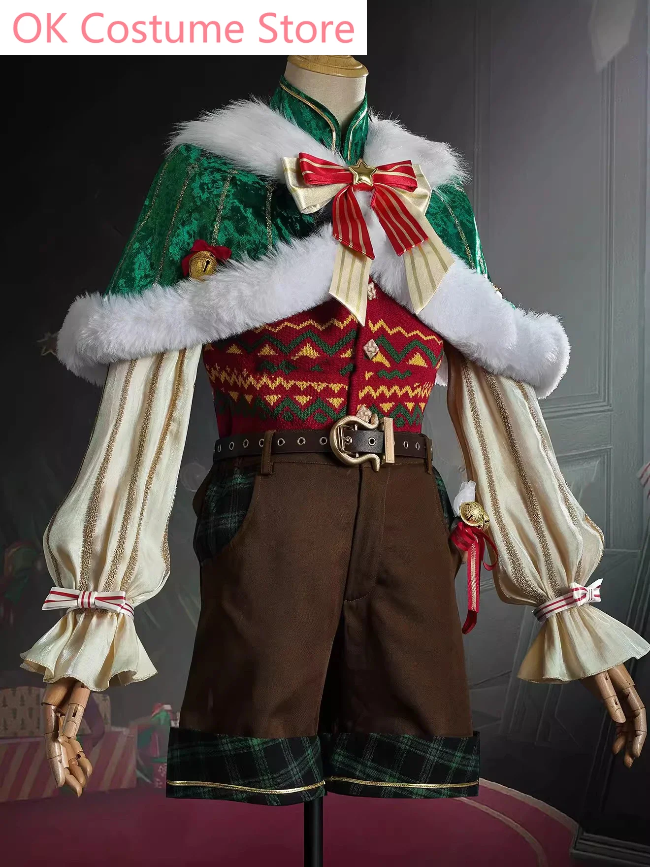 Identity V Edgar Valden Painter Warm Christmas Eve QiZhen Fashion Game Suit Lovely Uniform Cosplay Costume Party Outfit