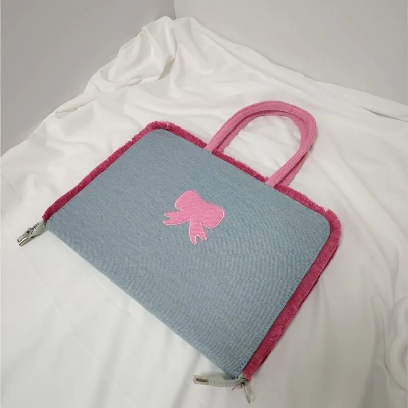 الحلو لطيف القوس حقيبة لابتوب اللوحي ماك بوك اير برو 13.3 14 16 بوصة حقيبة لابتوب ماك بوك ملحق طوي تخزين حقيبة كمبيوتر محمول #3